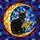 Black Cat Reading Book Crescent Moon Stained Glass - Cosmic Sky Tiffany Art Stained Glass Suncatcher - 5