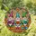Three Gnomes Reading Books, Intricate Tiffany Glass Jewel Tone Magical Forest Mosaic Art Stained Glass Suncatcher - 1
