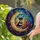Chihuahua Dog Tiffany Stained Glass Art - Crescent Moon Celestial Nebula Stars Lover Gift Stained Glass Suncatcher - 2