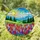 Lupine Wildflower Meadow Stained Glass Evergreen Mountain Sun Mosaic Window Art Stained Glass Suncatcher - 1