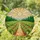 Stained Glass Vineyard Scene with Green Grapevines, Rolling Hills, & Stylized Sun Art Stained Glass Suncatcher - 1