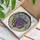 Tiffany Style Stained Glass Art - Purple Wisteria Hydrangea Floral Sunburst Jewel Tone Stained Glass Suncatcher - 3