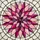 Intricate Stained Glass Floral Petal Star Tiffany Style Concentric Rings Mosaic Background Stained Glass Suncatcher - 5