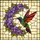 Jewel Tone Hummingbird Stained Glass Art with Purple Flowers & Garden Mosaic Stained Glass Suncatcher - 5