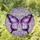 Tiffany Stained Glass Butterfly - Jewel Tone Violet Plum Lavender Opalescent Mosaic Art Stained Glass Suncatcher - 1