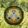 Embracing Cranes Stained Glass Roses Foliage - Tiffany Style Jewel Tone Mosaic Gift Stained Glass Suncatcher - 1