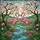 Pink Flamingos Stained Glass River Landscape with Water Lilies, Flowering Trees, Jewel Tones Stained Glass Suncatcher - 5
