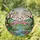 Pink Flamingos Stained Glass River Landscape with Water Lilies, Flowering Trees, Jewel Tones Stained Glass Suncatcher - 1