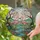 Pink Flamingos Stained Glass River Landscape with Water Lilies, Flowering Trees, Jewel Tones Stained Glass Suncatcher - 2