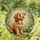 Intricate Goldendoodle Puppy Orange Butterfly Stained Glass Garden Tiffany Mosaic Stained Glass Suncatcher - 1