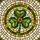 Tiffany Stained Glass Shamrock Clover Mosaic Art - Emerald Green & Gold Decor Stained Glass Suncatcher - 5
