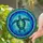 Detailed Sea Turtle Stained Glass Mosaic, Seashells, Swirling Underwater Currents Stained Glass Suncatcher - 2