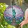 Statue of Liberty Stained Glass, Lush Flowers, Swirling Cloud Sky, Tiffany Jewel Tones Stained Glass Suncatcher - 2