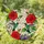 Ruby-throated Hummingbirds Red Hibiscus Stained Glass Panel - Tiffany Mosaic Jewel Tones Stained Glass Suncatcher - 1