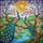 Two Peacocks Stained Glass Cherry Blossoms River Landscape Art, Tiffany Inspired Stained Glass Suncatcher - 5
