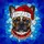 French Bulldog Santa Hat Christmas Mosaic - Holiday Gift for Frenchie Dog Lovers Stained Glass Suncatcher - 5