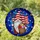 Gnome Holding Waving American Flag Stained Glass Art Starry Night - Independence Day Gift Stained Glass Suncatcher - 2
