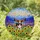 Tri-Color Basset Hound Stained Glass Playful Running Sunflower Mountain Tiffany Art Stained Glass Suncatcher - 2