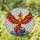 Majestic Phoenix Stained Glass Jewel Tones Swirling Waves - Rebirth & Renewal Art Stained Glass Suncatcher - 2