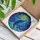 Blue Whale Breaching Starry Ocean Waves - Cosmic Moon Celestial Night Sky Tiffany Art Stained Glass Suncatcher - 3