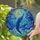 Blue Whale Breaching Starry Ocean Waves - Cosmic Moon Celestial Night Sky Tiffany Art Stained Glass Suncatcher - 2