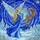 Elegant Blonde Angel Snowflake Tiffany Glass Winter Mosaic - Christmas Holiday Decor Gift Stained Glass Suncatcher - 5