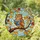 Wise Owl Reading Blue Book with Glasses - Tiffany Stained Glass Autumn Leaves Gift Stained Glass Suncatcher - 1