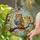 Wise Owl Reading Blue Book with Glasses - Tiffany Stained Glass Autumn Leaves Gift Stained Glass Suncatcher - 2