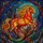 Majestic Horse Stained Glass Art - Tiffany Style Jewel Tones Swirling Mosaic Design Stained Glass Suncatcher - 5