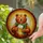 Intricate Brown Bear Smiling Beer Mug Tiffany Glass Mosaic Art Glowing Jewel Tones Stained Glass Suncatcher - 2