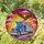 Blue Semi Truck Bald Eagle American Flag Patriotic - Tiffany Style Sunset Trucker Art Stained Glass Suncatcher - 1