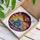 Blue Semi Truck Bald Eagle American Flag Patriotic - Tiffany Style Sunset Trucker Art Stained Glass Suncatcher - 3