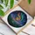 Tiffany Stained Glass Aurora Borealis Mountain Forest Cosmic Vortex Celestial Stained Glass Suncatcher - 3