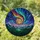 Tiffany Stained Glass Aurora Borealis Mountain Forest Cosmic Vortex Celestial Stained Glass Suncatcher - 1