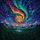 Tiffany Stained Glass Aurora Borealis Mountain Forest Cosmic Vortex Celestial Stained Glass Suncatcher - 5