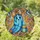Blue Patchwork Ghost Floral Bow Pumpkin Trick-or-Treat Autumn Celestial Halloween Stained Glass Suncatcher - 1