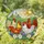 Four Roosters Stained Glass Art White Purple Flowers Country Church Hill Sun Stained Glass Suncatcher - 1