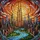 Highly Detailed Tiffany Style Stained Glass Skyscraper Cityscape River Sunset Mosaic Stained Glass Suncatcher - 5