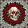 Cracked Human Skull with Fiery Eyes & Red Roses, Tiffany Style Fractured Glass Mosaic Stained Glass Suncatcher - 5