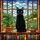 Black Cat Stained Glass Window Scene - Bookshelf Houseplant Home Decor Gift for Cat Lovers Stained Glass Suncatcher - 5