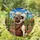 Pug Cowboy Tiffany Style Stained Glass Desert Saguaro Cactus Dog Lover Gift Stained Glass Suncatcher - 1