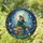 Fairy Mushroom Moonlit Forest Tiffany Glass Art - Teal Gown Mint Wings Fireflies Decor Stained Glass Suncatcher - 1