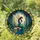 Dark-Haired Fairy Mushroom Moon Tiffany Glass Style Forest Twilight Scene Art Stained Glass Suncatcher - 1