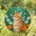 Orange White Tabby Cat Stained Glass - Daisy Marigold Jewel Tone Garden Gift for Cat Lover Stained Glass Suncatcher - 1