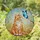 Orange Tabby Cat Sniffing Blue Butterfly Tiffany Style Stained Glass Window Art Decor Stained Glass Suncatcher - 1