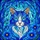 Blue White Cat Head Tiffany Glass Suncatcher, Blue Butterflies & Flowers Mosaic Home Decor Stained Glass Suncatcher - 5