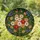 Stained Glass Daisy Dahlia Flower Bouquet with Yellow Orange Centers & Green Leaves Stained Glass Suncatcher - 1