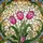 Three Pink Magenta Tulips Stained Glass Mosaic Art Tiffany Style - Spring Floral Home Decor Gift Stained Glass Suncatcher - 5