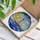 Brown Hull Sailboat White Sails Ocean Waves Sun Tiffany Style Stained Glass Artwork Stained Glass Suncatcher - 3