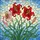 Blooming Red Lilies Pink Lily Stained Glass Tiffany Style Floral Mosaic Green Leaves Stained Glass Suncatcher - 5